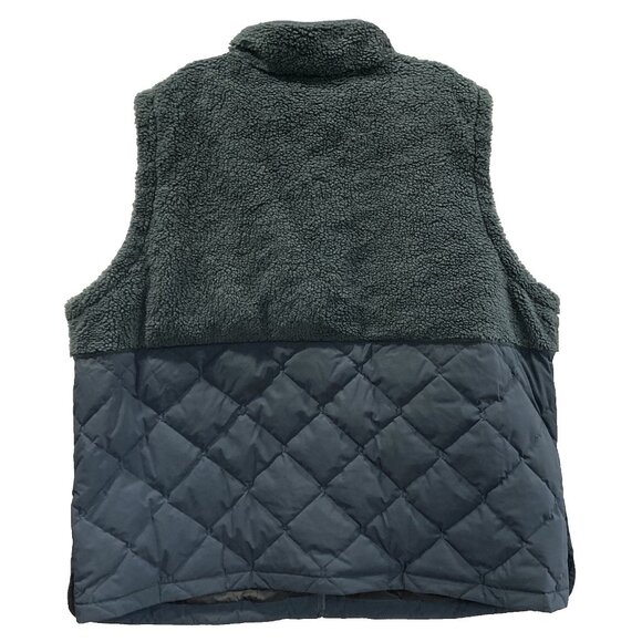Eddie Bauer Puffer Vest Womens 3X Blue Sherpa Down Quilted Gorpcore Outdoor Plus - Picture 2 of 8